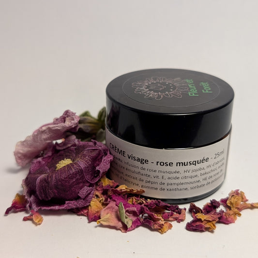 Crème visage rose musquée - 25 ml, 50 ml